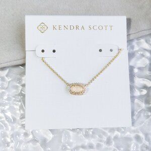 Kendra Scott - Chelsea Gold Rose Quartz Necklace - new